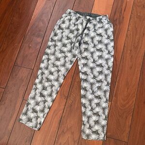 Etam Lingerie - Womens Green and White Patterned Pajama Set